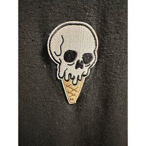 🍒 2/$20 🍒 Retrofit Mens Black Skull Ice Cream Cone Graphic T-Shirt M